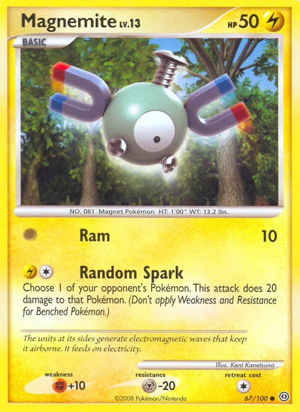 Magnemite lv.13 #67 — Stormfront reverse foil (Lightning type)