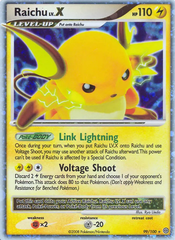 Raichu LV.X #99 — Diamond & Pearl Stormfront secret rare